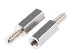 Brass Standoff Spacer Silver Screw Hex Male M3x18mm