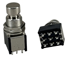3PDT Compact Stomp Foot / Pedal Switch ON-ON Latching Solder Lug