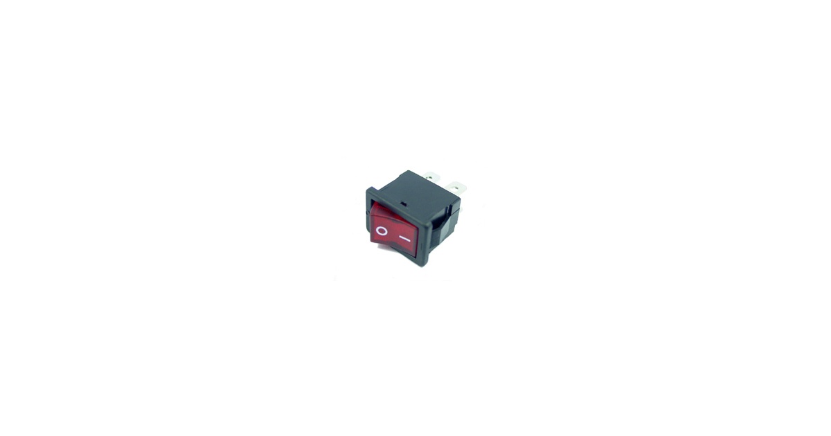Rocker Switch ON/OFF SPST (with lamp) 6A 250VAC Panel Mount, Snap-In