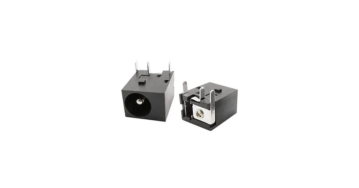DC Power Jack 2.1mm Black 3 Pins