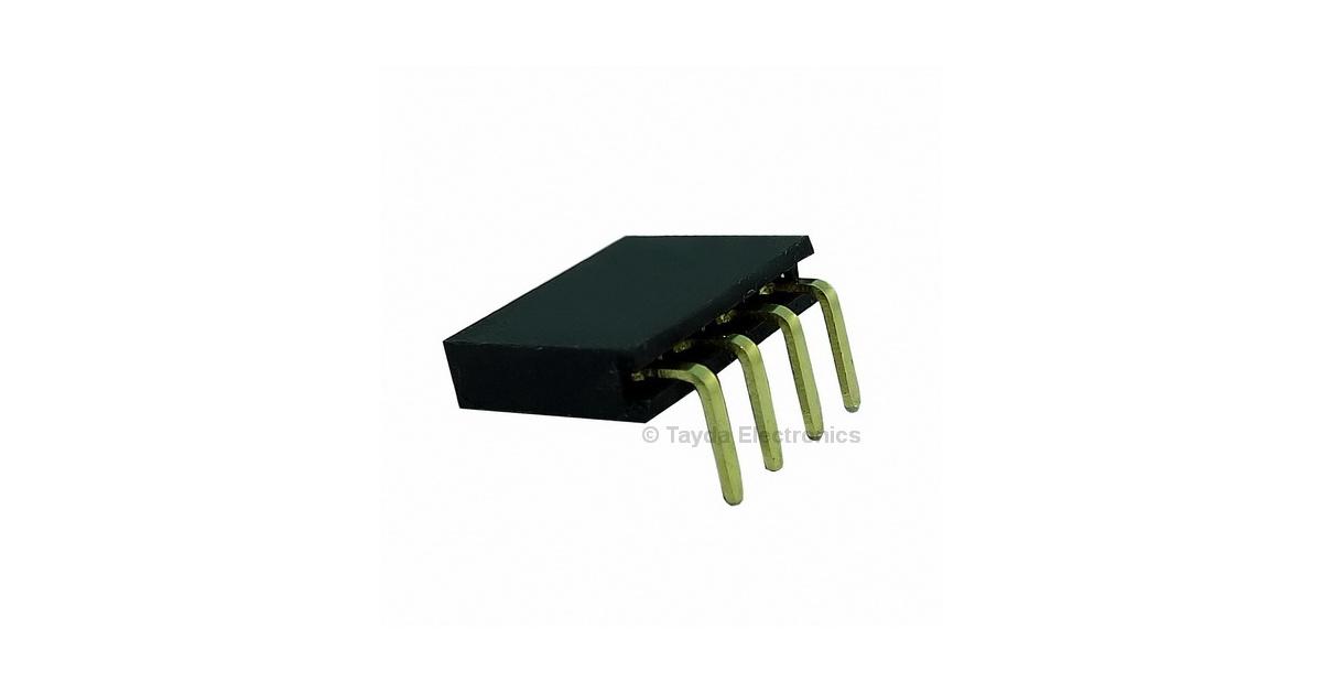 4 Pin 2.54 mm Single Row Ringht Angle Female Pin Header