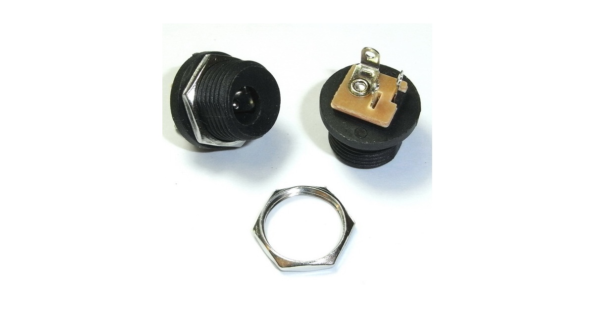 DC Power Jack 2.1mm Enclosed Frame With Switch External