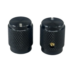 Aluminum Control Knurled knob Black color 13x16mm Shaft hole 6.4mm