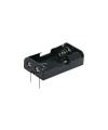 2 x AA Battery Holder Black with PCB Pin
