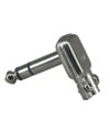 6.35mm 1/4" Stereo Right Angle Square Plug Silver Color