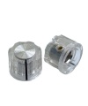 KN1360 ABS Fluted Clear Knob 16x12mm