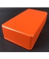 1590B Style Aluminum Diecast Enclosure MATTE ORANGE SAND TEXTURE