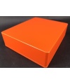 1590XX Style Aluminum Diecast Enclosure MATTE ORANGE SAND TEXTURE