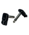 6.35mm 1/4" Mono Right Angle Square Plug Black Housing Color