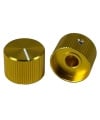 Knurled Aluminum Yellow Knob Shaft 6.35mm