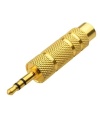 6.35mm Female to 3.5mm Male Stereo Audio Jack Adaptor Gold Plated