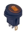 Round Waterproof Rocker Switch Yellow ON/OFF SPST Panel Mount LAMP 12V