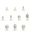 1 Set M3 Stainless steel 304 Hexagon Head screw Tapered End