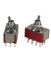 Mini Toggle Switch 1M Series 4PDT On-On Short Handle PCB Pin