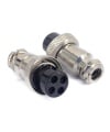 4 Pins Female circular connector 12mm GX12