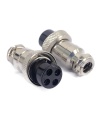 4 Pins Female circular connector 16mm GX16