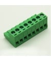 8 Pin Female Plug-In Type Vertical Terminal Block 5.00mm 5ESDV-8P
