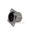 3 Pin XLR Male Panel Mount Chassis Socket