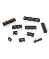 Black Dip Switch 6 Positions Gold Plated Contacts Top Actuated