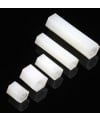 White Nylon Plastic Standoff Spacer Screw Hex Female M3x5mm