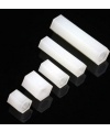 White Nylon Plastic Standoff Spacer Screw Hex Female M3x15mm