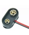 9V 9-Volt Battery Black Clip / Connector Snap T Type