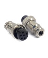 6 Pins Female circular connector 16mm GX16