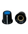 ฺBlack body Blue Top Knob 16x15 Shaft 6.4mm