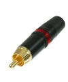 REAN NYS373 RCA Male Plug Socket Connectors Gold plated Red Loop