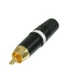 REAN NYS373 RCA Male Plug Socket Connectors Gold plated White Loop