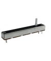 TAYDA 100K OHM Logarithmic Taper Slide Potentiometer PCB Mount Metal Shaft Lever Height: 15mm