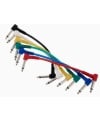 6 wires 6.35mm 1/4" Right Angled Plug Mono Patch Cable 20cm