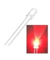 12V Red LED 3mm Water clear Lens