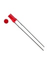 ROUND FLAT TOP RED LED 3mm Diffuse Lens