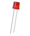 FLAT TOP RED LED 5mm Diffuse Lens