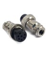 7 Pins Female circular connector 12mm GX12