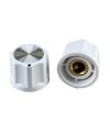 White Moog Knob 16x21mm