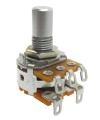 10K OHM Logarithmic Taper Potentiometer PCB Mount Round Shaft Dia: 6.35mm