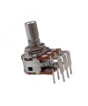 250K OHM Anti-Log Dual Taper Potentiometer PCB Mount Round Shaft Dia: 6.35mm