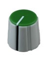 Gray Knob Green top 16X15mm shaft hole 6.4mm