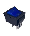 Rocker Switch Blue ON/OFF DPST 16A 250VAC Panel Mount, Snap-In