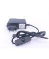 YGY AC  100V-240V to DC 5V 3A Micro USB Power Supply Adapter EU Plug On/Off Switch Button 