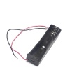 1x18650 Lithium Battery Holder Spring Case Black With Wire Leads