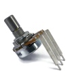 TAYDA 100K OHM W-Taper Taper Potentiometer PCB Mount Round Shaft Dia: 6.35mm