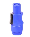3 Pins Powercon Male Chassis Panel Mount Blue Color 20A 250V