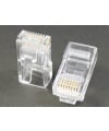  Modular Plug 8P8C RJ45 Gold Plate For Round Cable Clamp