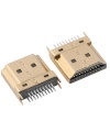 HDMI 19 Pin Male Solder Type Pitch 0.5mm Gold Plated