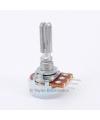 100K OHM W-Taper W100K Tone Control Potentiometer Center Detent PCB Mount Knurled Shaft Dia: 6mm Total Shaft Length:25 mm