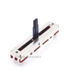 100K OHM W-Taper W100K Slide Potentiometer Center Detent PCB Mount Plastic Shaft Lever Height: 15mm