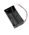  	2x18650 Lithium Battery Holder Case Black with wire Leads